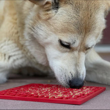 Load image into Gallery viewer, Christmas Tree Design dog enrichment emat slow feeding mat and helps to aid digestive health.
