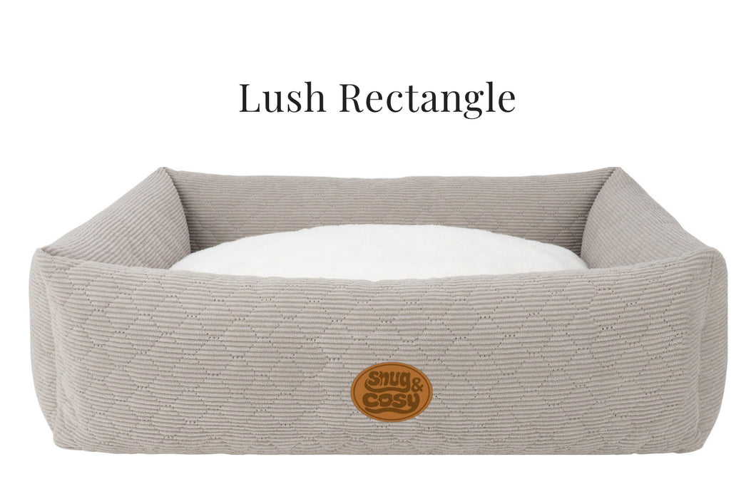 NEW RANGE Snug & Cosy lush rectangle Waterproof Dog Bed UK made Luxury pet bed