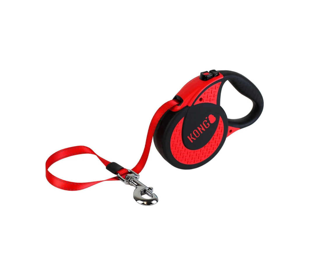 KONG RETRACTABLE LEASH ULTIMATE featuring a soft grip handle for added comfort