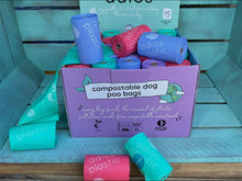 Load image into Gallery viewer, ADIOS COMPOSTABLE DOG POO BAGS - 15 STRONG UNSCENTED BAGS Biodegradable dog poop bags
