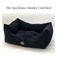 Load image into Gallery viewer, Snug &amp; Cosy San Remo Bed Waterproof base Made in the UK for quality Reversible cushion.
