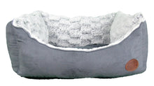 Load image into Gallery viewer, Snug &amp; Cosy Novara Print range Dog Bed with reversible cushion UK Made Luxury pet bed
