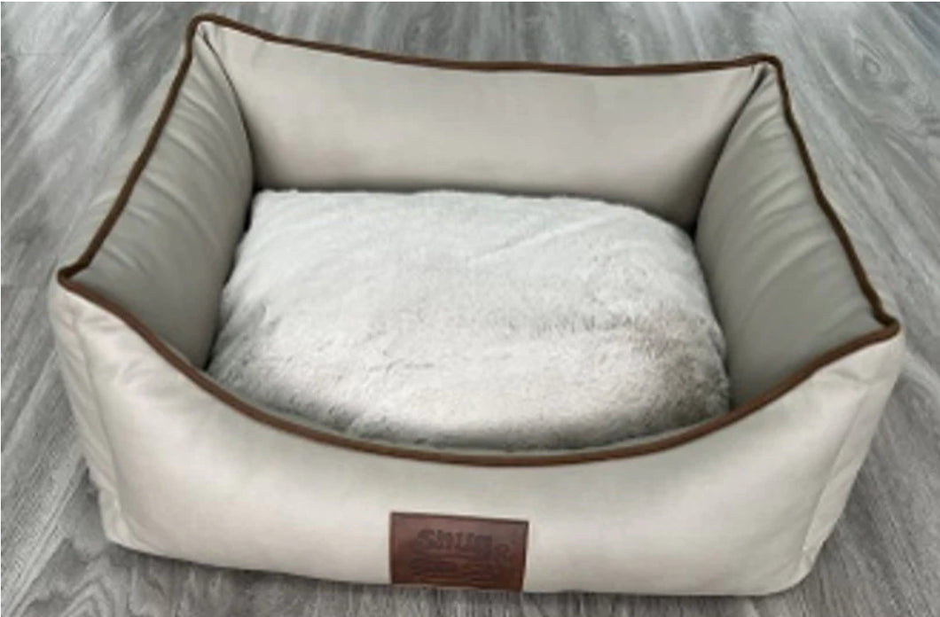 NEW RANGE! Tuscany UK Dog Bed faux leather Luxury pet bed  High walls for security