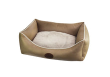 Load image into Gallery viewer, NEW RANGE! Tuscany UK Dog Bed faux leather Luxury pet bed  High walls for security
