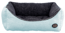 Load image into Gallery viewer, Snug &amp; Cosy The Polka Dot Print Bed Waterproof base Made in the UK for quality Reversible cushion.

