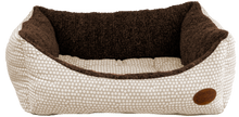 Load image into Gallery viewer, Snug &amp; Cosy Polkadot Print range Dog Bed with reversible cushion UK Made Luxury pet bed
