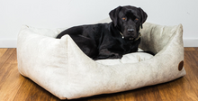 Load image into Gallery viewer, NEW RANGE! Snug &amp; Cosy Velour Waterproof base Luxury Dog Bed Made in UK
